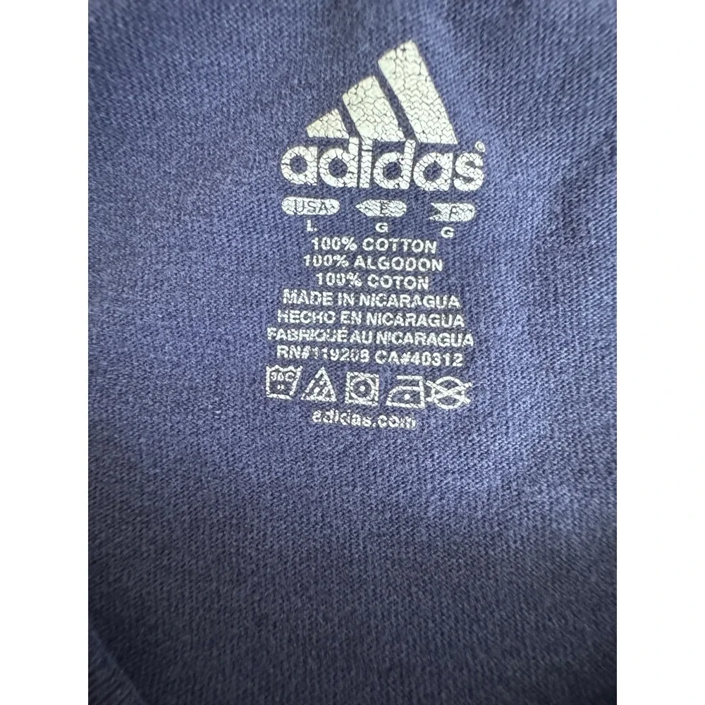 Vintage 2012 EA Sports Adidas United States Of FIFA Promo Shirt Navy Blue Lay